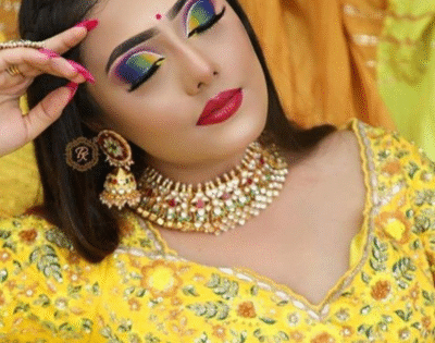 Haldi makeup