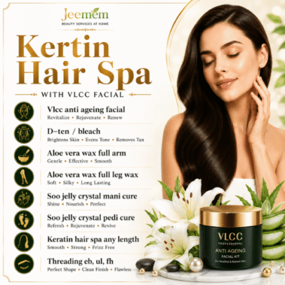 keratin hair spa with vlcc facial
